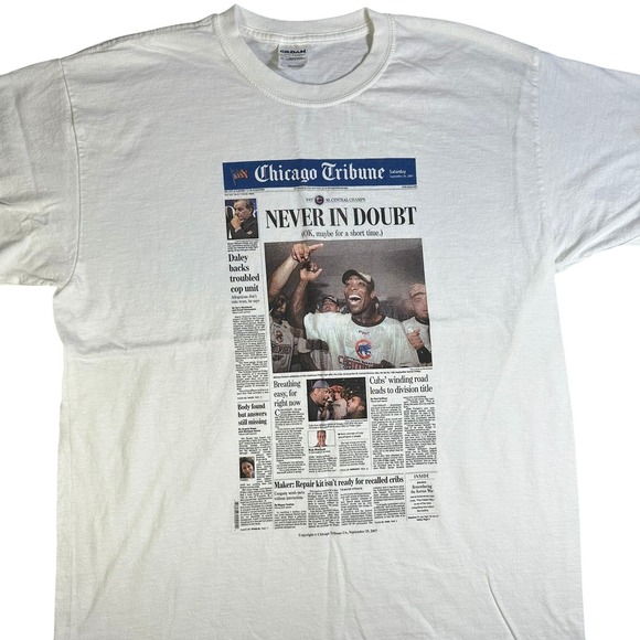 Gildan Other - Chicago Cubs Soriano 2007 Chicago Tribune Newspaper T-Shirt L